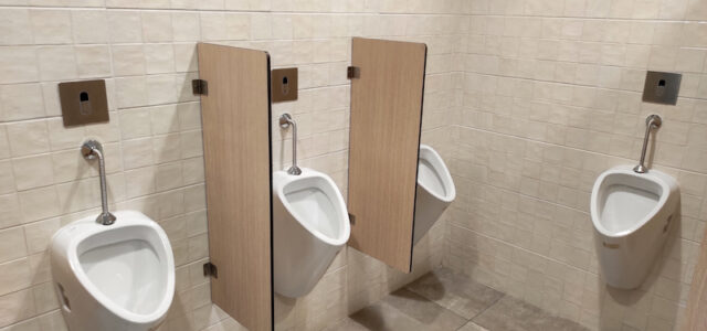 Urinals in a mens bathroom