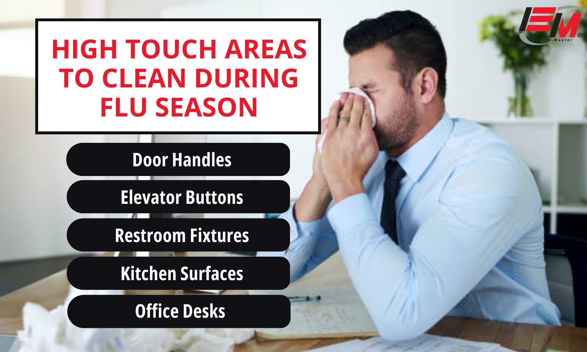 high touch areas to clean