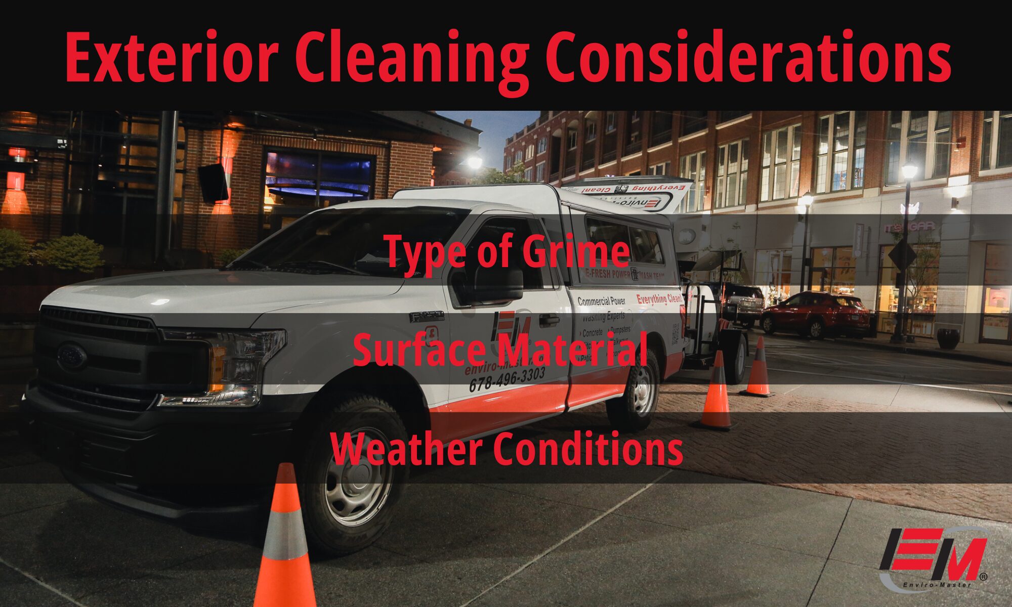 exterior cleaning considerations